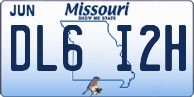 MO license plate DL6I2H