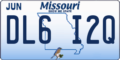 MO license plate DL6I2Q