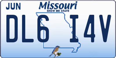 MO license plate DL6I4V