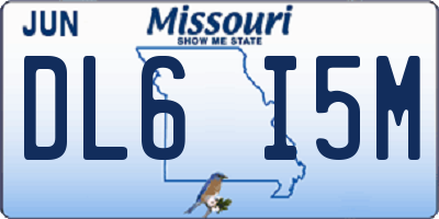 MO license plate DL6I5M