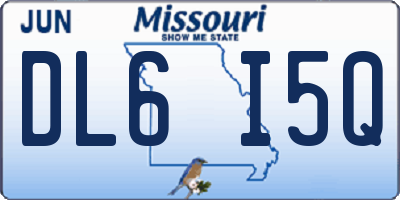MO license plate DL6I5Q