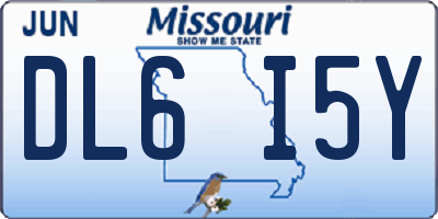 MO license plate DL6I5Y
