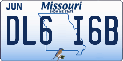 MO license plate DL6I6B