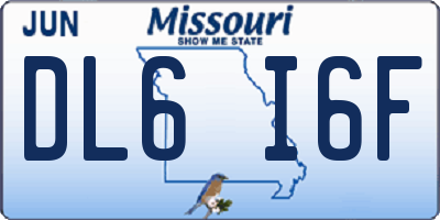 MO license plate DL6I6F