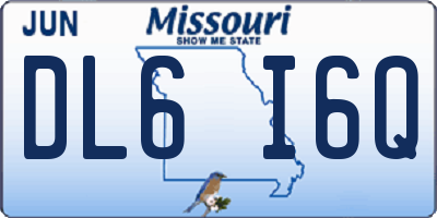 MO license plate DL6I6Q