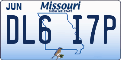 MO license plate DL6I7P