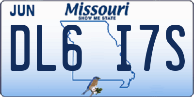MO license plate DL6I7S
