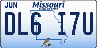 MO license plate DL6I7U