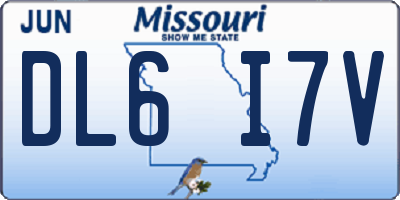 MO license plate DL6I7V