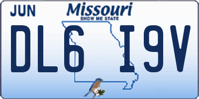 MO license plate DL6I9V