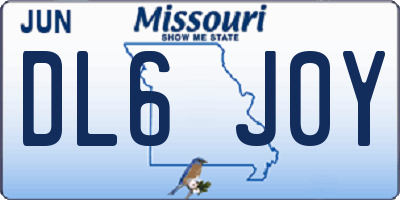 MO license plate DL6J0Y