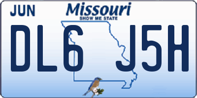MO license plate DL6J5H