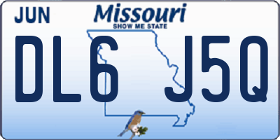 MO license plate DL6J5Q