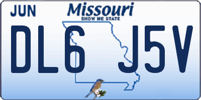 MO license plate DL6J5V