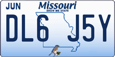 MO license plate DL6J5Y