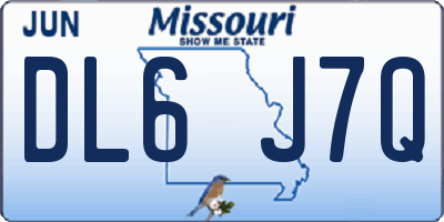 MO license plate DL6J7Q