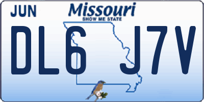 MO license plate DL6J7V