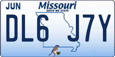 MO license plate DL6J7Y