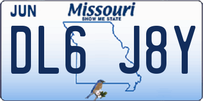 MO license plate DL6J8Y
