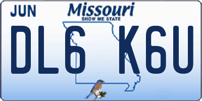 MO license plate DL6K6U