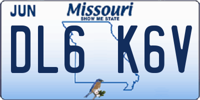 MO license plate DL6K6V