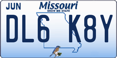 MO license plate DL6K8Y