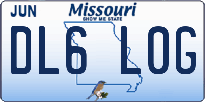 MO license plate DL6L0G