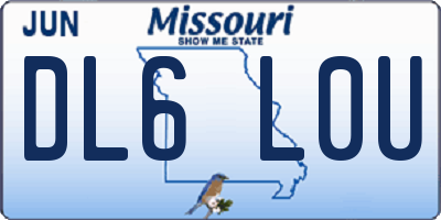 MO license plate DL6L0U