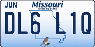 MO license plate DL6L1Q