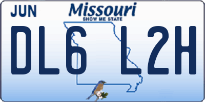 MO license plate DL6L2H