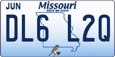 MO license plate DL6L2Q