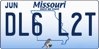 MO license plate DL6L2T
