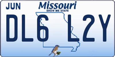 MO license plate DL6L2Y