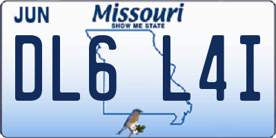 MO license plate DL6L4I