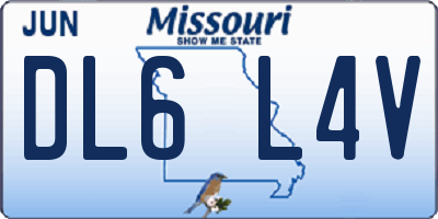 MO license plate DL6L4V