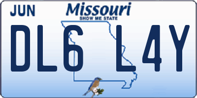 MO license plate DL6L4Y
