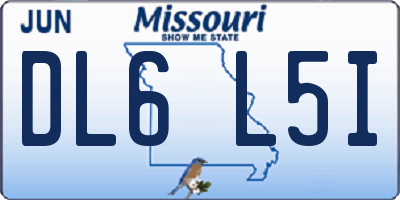 MO license plate DL6L5I