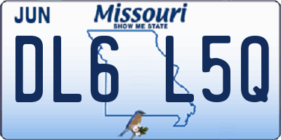 MO license plate DL6L5Q