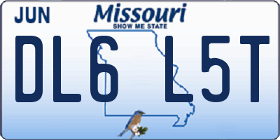 MO license plate DL6L5T