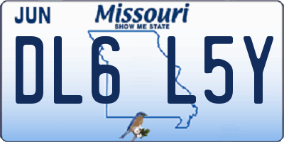 MO license plate DL6L5Y