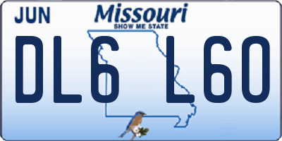 MO license plate DL6L6O
