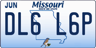 MO license plate DL6L6P