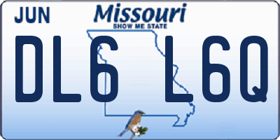 MO license plate DL6L6Q