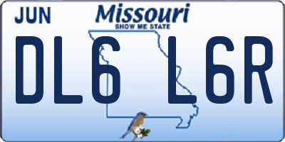 MO license plate DL6L6R