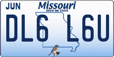 MO license plate DL6L6U