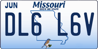 MO license plate DL6L6V