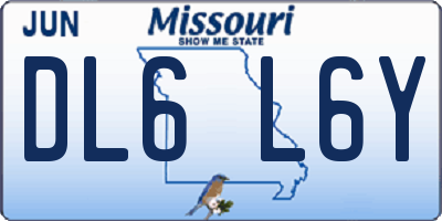 MO license plate DL6L6Y