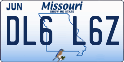 MO license plate DL6L6Z