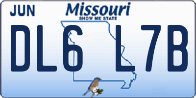 MO license plate DL6L7B
