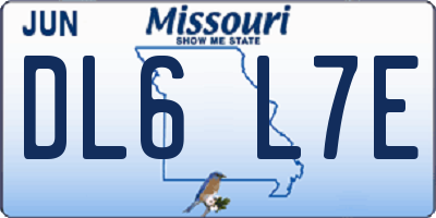 MO license plate DL6L7E
